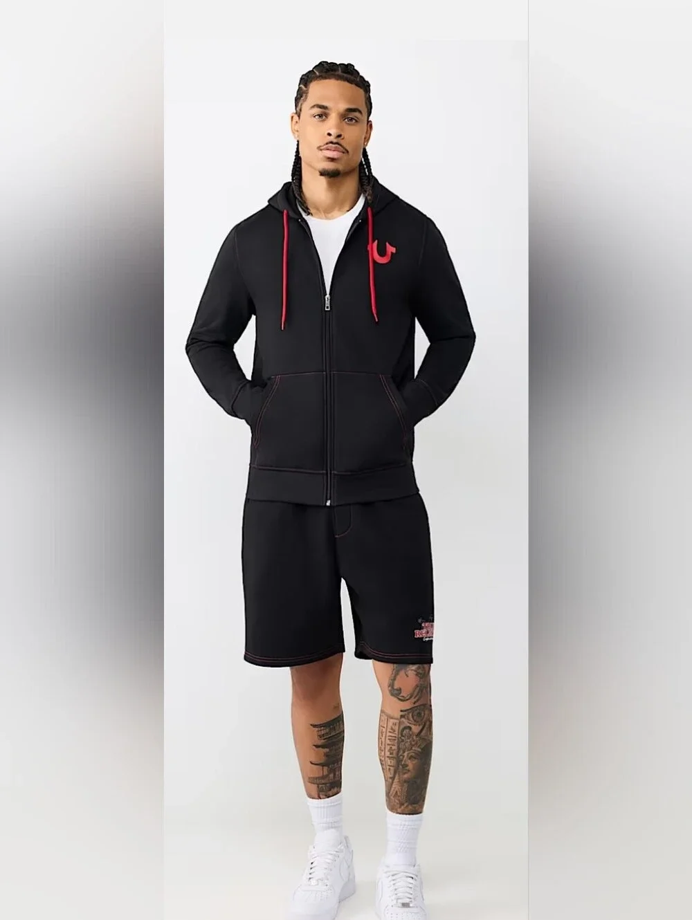 True Religion FIRE! NWOT! The Contrast Logo Hoodie in Black. Sz Sm. R2S!
